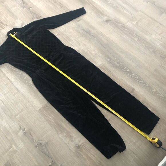 Vtg Y2K Essential Elements Petite Sz P Womens Zip Up Black Jumpsuit Long Sleeve - Picture 8 of 11